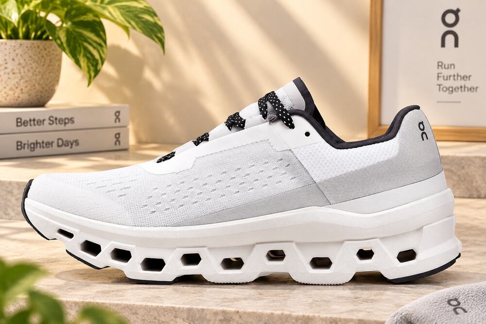 NWT On Women's Cloudmonster Running Shoes All White Size 8 Medium